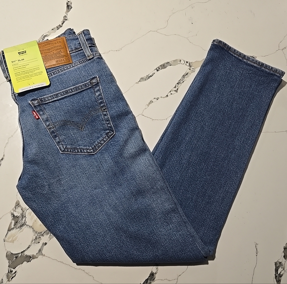 Levi's 511 Slim Stretch Blue Jeans Men's Size 29x30 NWT